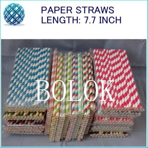 Free Shipping 900pcs/Lot Wedding Favor Paper Straws Color Stripe Drink Strip Paper Straws Party Decoration Birthday