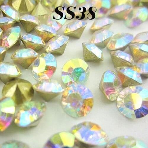 Free Shipping Wholesale SS38 (8.0-8.2mm) Crystal AB (5G)720pcs Resin Pointback,Resin Stones for DIY Decoration