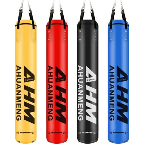 Sanda Boxing Sandbag 120cm Heavy MMA Punching Boxing Bag PU Sandbag Taekwondo MMA Training Punching Bag Set Adults Free Shipping