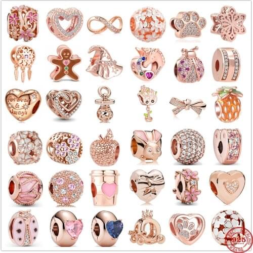 New DIY fine beads Fit Original Pandora Charms Silver 925 Bracelet Jewelry YXG013