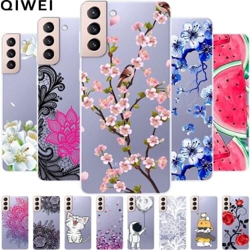 For Samsung S21 Ultra Case Transparent Clear TPU Soft Phone Cover For Samsung Galaxy S21 Plus Cases S 21 S21Ultra Silicone Coque