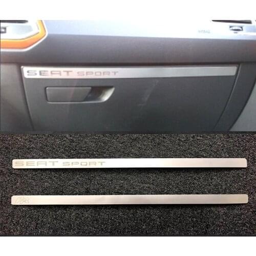 For SEAT ATECA KH7 XCELLENCE PLUS FR 2016 2017 2018 2019 SUS Glove Box Compartment Strip Trim Sticker Car Styling Accessories