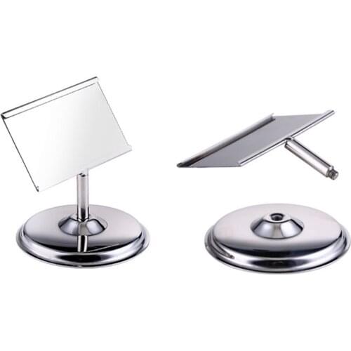 European Stainless Steel Table Number Display Stand Price Sign Clip Hotel Banquet Wedding Display Name Card Holder Metal Frame