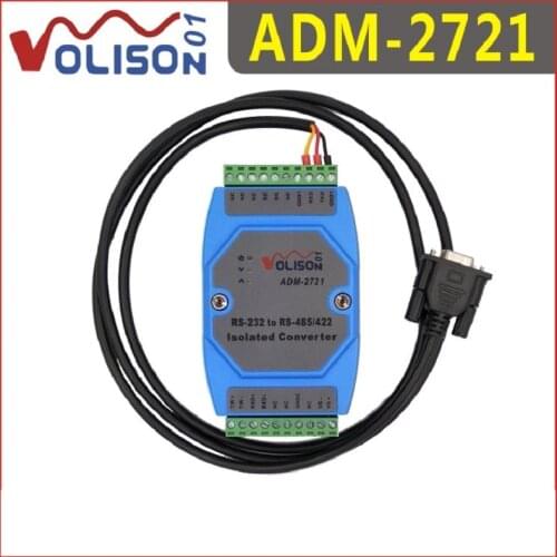 ADM-2721 Industrial grade RS232 to RS485 / 422 photoelectric isolation converter 232 to 485 422 industrial grade guide rail