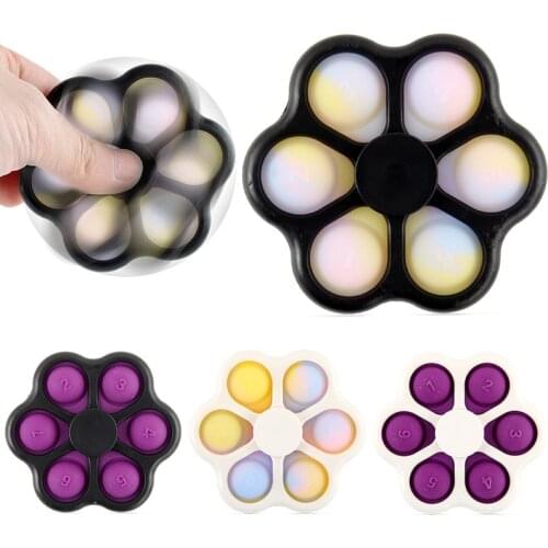 Simple Dimple Fidget Toy 6 Style Flower Fidget Toy Soft Silicone Popit Push Sensory Brain Stress Relief Hand Toys For Kids