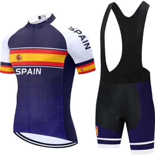 SPAIN National Team Cycling Jersey Set España Bicycle Equipos Profesional Men Ropa Ciclismo Mujer Verano Msillot Ciclismo Hombre