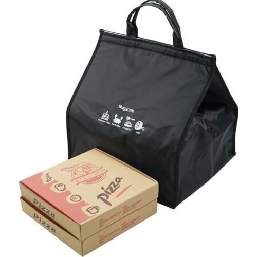 Pizza Lunch Box Cooler Bag Fast Food Cake Delivery Thermal Bag Large Waterproof Oxford Drink Bottle Insulated Refrigerated