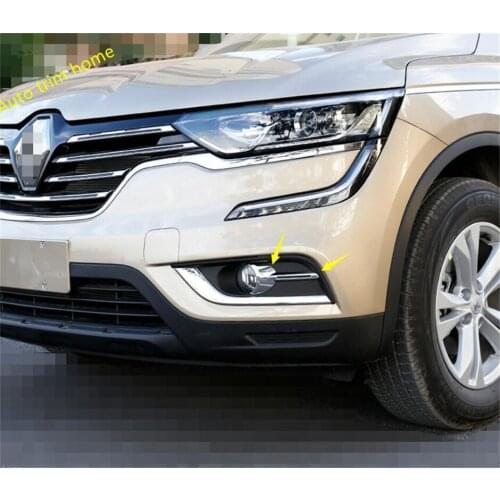 Lapetus Front & Rear Tail Fog Lights Foglight Lamps Cover Trim For Renault Koleos 2017 2018 ABS Auto Accessories