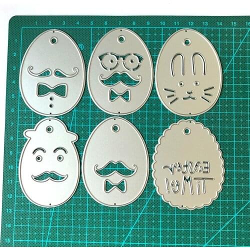 MEET HUANG Metal Cutting die Cut Easter Egg Label Tag Scrapbooking Paper Craft Handmade Card Album Punch Art Cutter Die