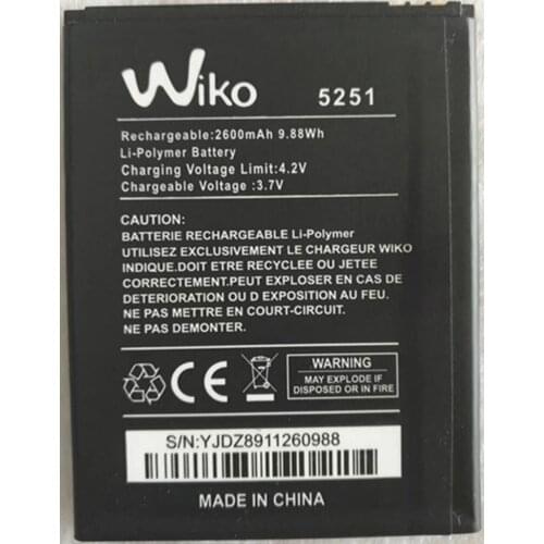 MLLSE 2600mAh 5251 battery for WIKO Pulp 4G 5251 Mobile phone battery