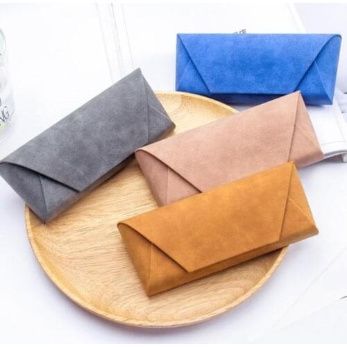 Fashion Pu Leather Cover Sunglasses Case For Women Men Glasses Portable Soft Glasses Holder Pouch Storage Bag Accessories