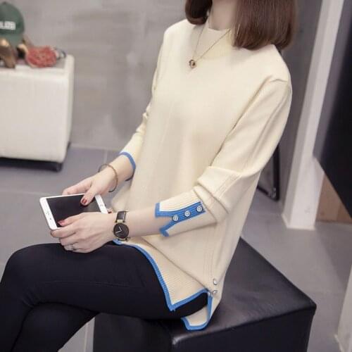 Fashion Plus Size Women Sweater 2021 Spring Autumn Warm New Solid Long Sleeve Pullovers Casual Female Sweater Jumper Top X724