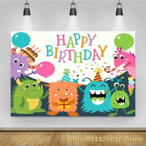 Cartoon Mini Dinosaur Animal Background Boy Birthday Party Decoration Photography Studio Photo Children Room Ornament Backdrop