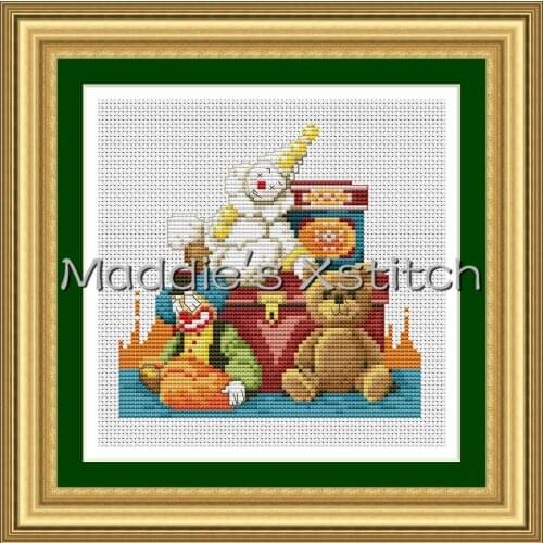 KTX092 Cross Stitch Kit Embroidery Homfun Craft Bears Cross Stich Painting Joy Sunday Christmas Decorations For Home Homefun