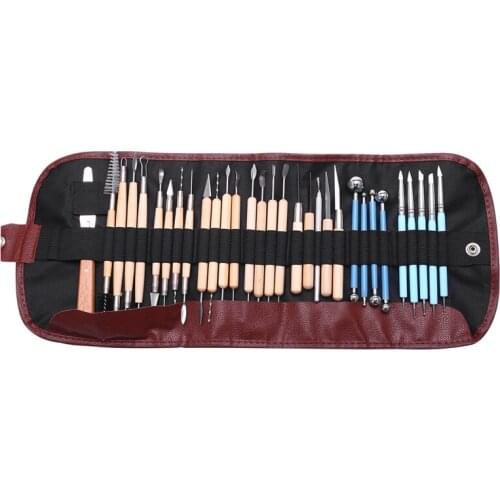 Arts Crafts Clay Sculpting Tools Set Modeling Carving Tool Kit Pottery & Ceramics Wooden Handle Modeling Clay Tools