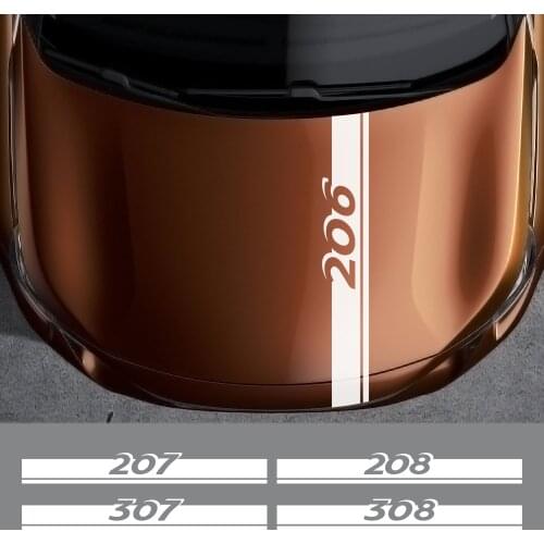 Car Engine Bonnet Hood Cover Sticker For Peugeot 307 206 207 208 308 407 406 408 508 301 607 107 3008 2008 4008 5008 Accessories