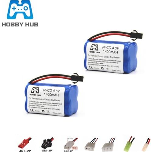 4.8v 1400mah Ni-cd Battery Nicd Aa 4.8v Rechargeable Battery Pack Batteries Not Nimh For Tank Robot Boat Cars 4.8v RC Boat Toy