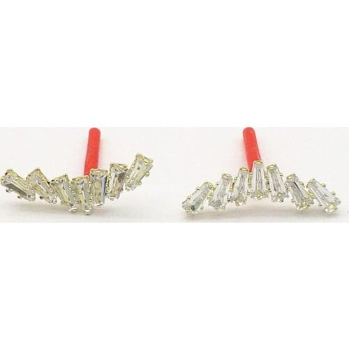 New Arrival! 10x27mm 50pcs Cubic Zirconia Ear Stud for Handmade Necklace Earring DIY Parts,Jewelry Findings & Components