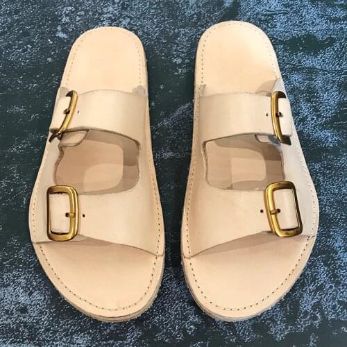 New summer mens flip-flops high quality beach sandals non-slip sneakers mens casual shoes Los Angeles handmade primary colors