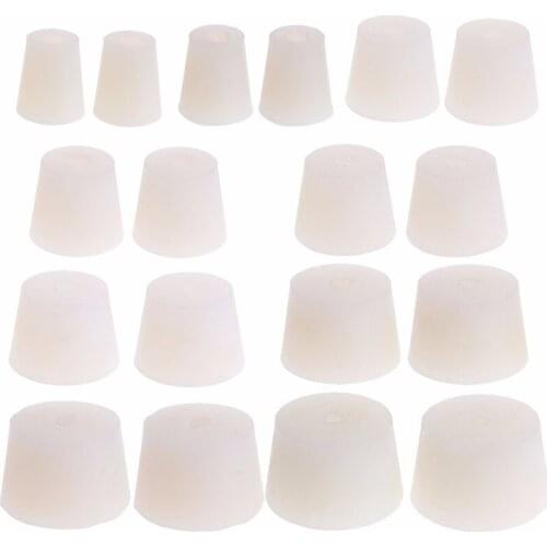 2Pcs/Set Silicone Rubber Plug Stopper With Hole Airlock Valve Bubbler Wine Brew Beer & Wine Making Storage Tool Kit