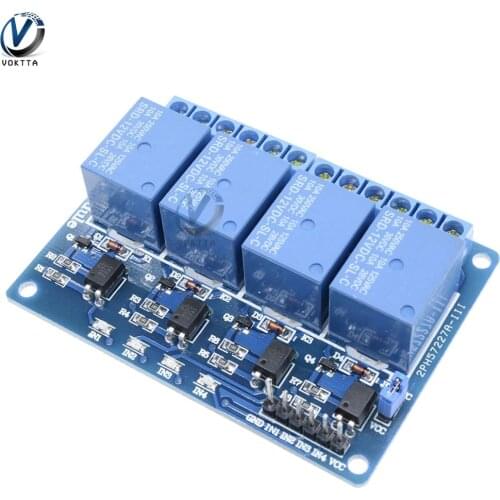 DC 12V 4 Channel Relay Module Optocoupler For Arduino Timer Delay Relay Module AC 250V 10A DC 30V Low Level Signal Control