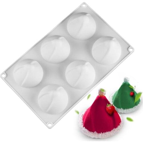 Christmas Hat Silicone Molds Cake Decorating Tool Bakeware French Dessert Mousse Cake Mold Baking Cupcake Silicone Mousse Mould