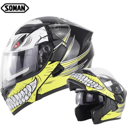Unisex Uncovered helmet double lens racing off-road helmet motorcycle helmet pedal racing helmet Outdoor sport cycling helmets