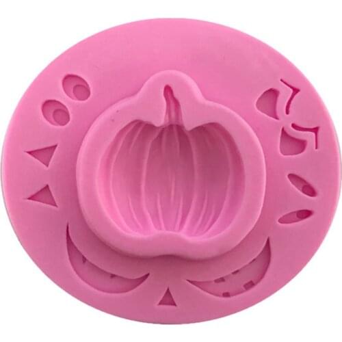 Halloween Chocolate Silicone Mold Funny Pumpkin Sugar Candy Mould DIY Cupcake Party Fondant Cake Decorating Tool G032