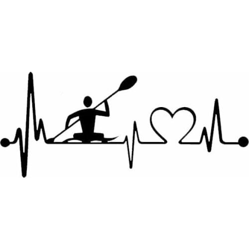 8" Wide Heartbeat Lifeline Monitor Funny Vinyl Decal Sticker Car Stickers Window