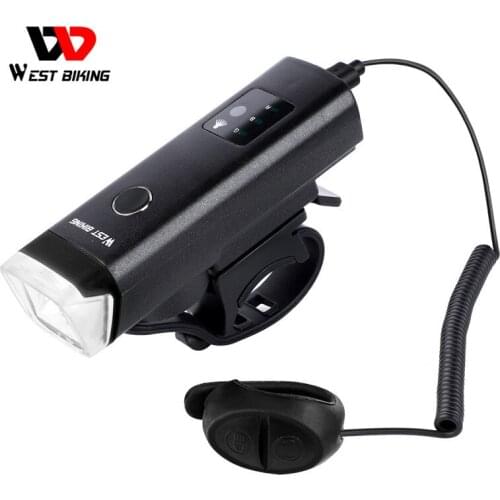 Bicycle headlight induction horn light 80 decibel mountain bike headlight flashlight strong light rechargeable bicycle light