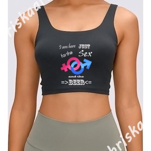 I Am Here Just For The Sex And The Beer Funny Tank Top Basic Spring Autumn Leisure Plus Size 5xl Tops Tee Customize Trend Vest