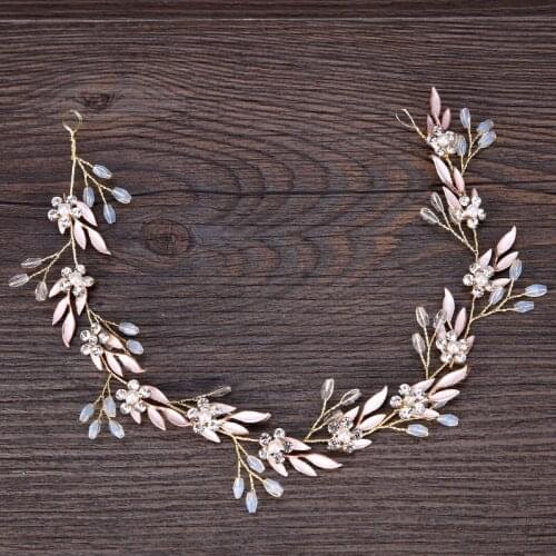 Boho Gold Leaf Bridal Hair Vine Jewelry Bridesmaid Headpiece Wedding Headband Hair Ornament Women Accessories
