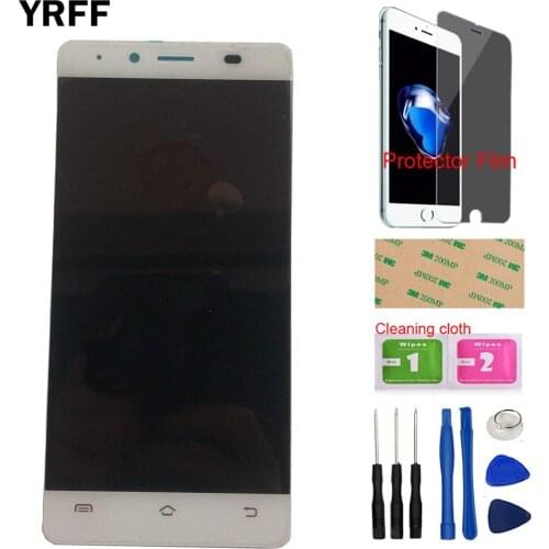 YRFF LCD Display For BQ BQS-5060 BQS 5060 BQ S 5060 LCD Display + Touch Screen Assemble Replacement Tools + Protector Film