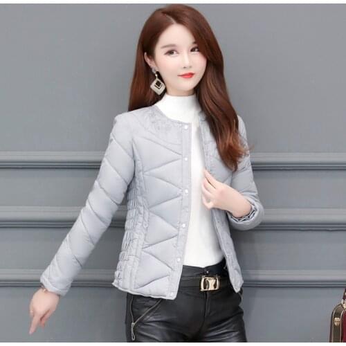 Winter Women Thin Down Jacket Slim Plus size Down jacket Jackets Long Sleeve Warm Slim Coat Parka Female Elegant Outwear
