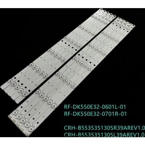 1set=10pcs LED Backlight strip for hai er LE55A5100 RF-DK550E32-0601L-01 RF-DK550E32-0701R-01