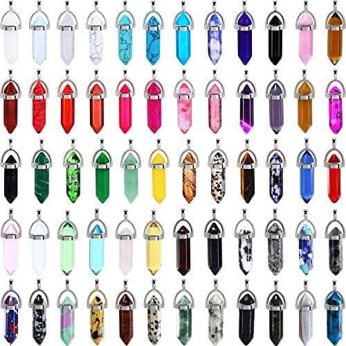 1pcs Natural Crystal Turquoises Column Shape Pendant Necklace for Diy Women Man Charms Accessories Fashion Charms Pendant