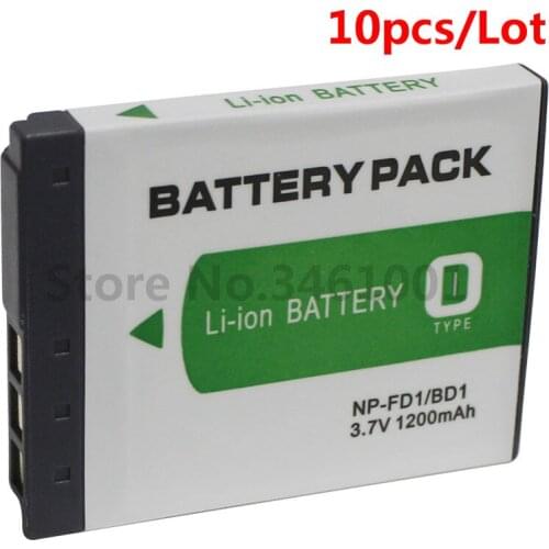 10pc/lot NP-BD1 NP BD1 FD1 NP-FD1 Camera Battery For SONY DSC T300 TX1 T900 T700 T500 T200 T77 T90 T70 T2 G3 S930