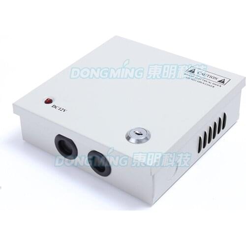 36W Led Power Supply 12v 3A with box waterproof 4channel 10 output switch mode cctv power supply AC 110V-220V To DC 12V