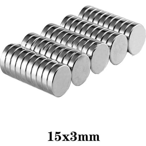 5/10/20/50/100pcs 15x3 Search Minor Magnet Dia 15mm x 3mm Bulk Small Round Magnetic 15x3mm Neodymium Disc Magnets 15*3