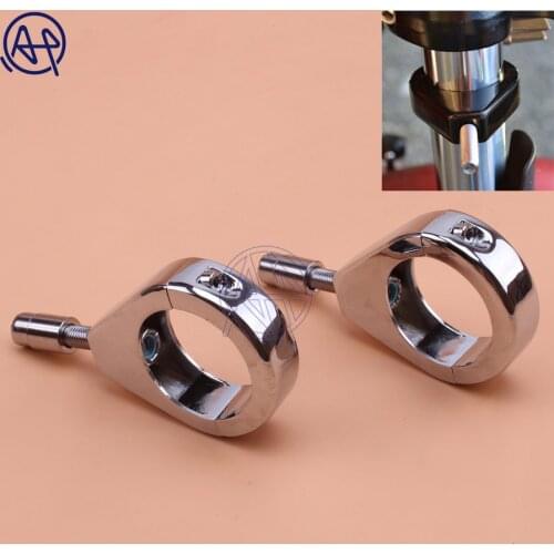Free shipping 2pcs Aluminum Motorcycle Turn Signal Mount Bracket 39mm Fork Tubes Relocation Clamp Chrome For Harley