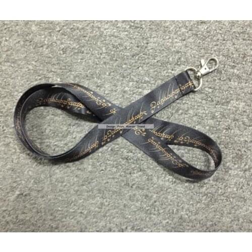 Free shipping custom Plain Black Neck Lanyards Design Imprint your logo or text for promotion business neck strap lanyard