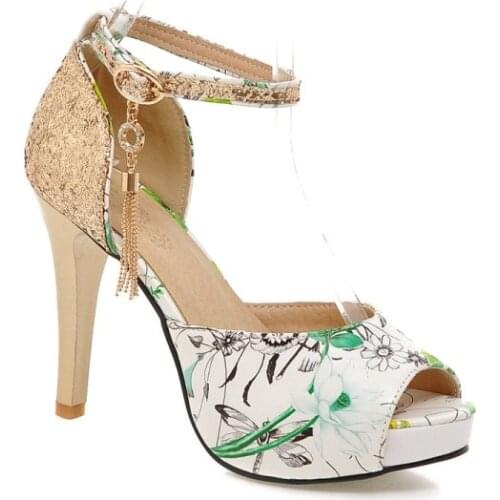 Big Size 9 10 11-15 ladies summer platform sandals women shoes woman Buckle belt fish mouth waterproof table