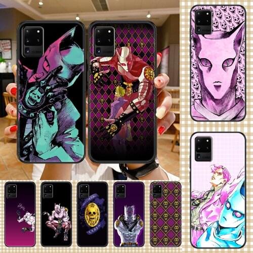 Anime JoJo Killer Queen Phone case For Samsung Galaxy Note 4 8 9 10 20 S8 S9 S10 S10E S20 Plus UITRA Ultra black 3D cell cover