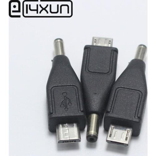 EClyxun 1pcs Micro USB Male plug to DC 3.5*1.1mm Male Plug DC Power Plugs Charging Connector Adapter for Phone Laptop