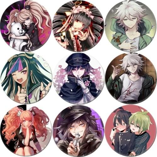 Cute Anime Danganronpa:Trigger Happy Havoc Monokuma Brooch Cosplay Badge Backpacks Button Women Clothes Xmas Gift DWLP