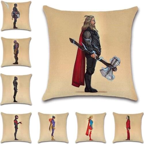 Cartoon hero printed Cushion Cover decorative Home Throw sofa chair car seat friend kids bedroom gift pillowcase