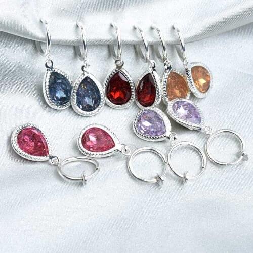 Non Pierced Ear Cuff Earring Water Drop Shaped Clip Earrings Without Piercing Female Wedding Resin Jewelry kolczyki