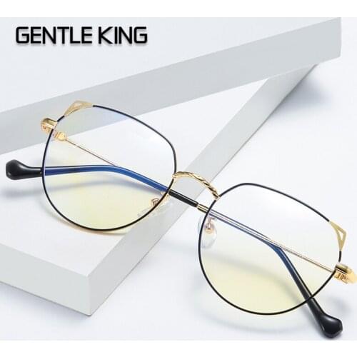 GENTLE KING Cat Eye Anti Blue Light Blocking Glasses Computer Glasses For Men Women Anti Radiation Glasses UV400 Blu-Ray Glasses