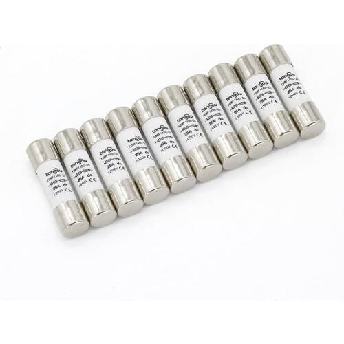10pcs/lot 1000V DC PV Solar PV Fuse Fuse Photovoltaicfor System Protection 3A 10A 15A 20A 25A 30A10x38mm