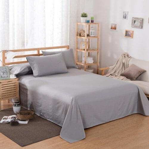 40Bedding Sheet Home textile Printing Solid Color Flat Sheets Bed Sheet Bedding Linen for King Queen Size